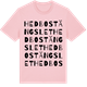 Pink Cotton t-shirt med Hedbostängslet ordlek t-shirt