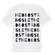 White t-shirt med Hedbostängslet ordlek t-shirt