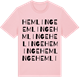 Pink Cotton t-shirt med Hemlinge ordlek t-shirt