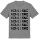 Mid Heather Gray t-shirt med Hemlinge ordlek t-shirt