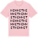 Pink Cotton t-shirt med Hemmet ordlek t-shirt