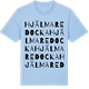 Blue Soul t-shirt med Hjälmare docka ordlek t-shirt