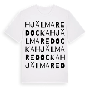 Hjälmare docka ordlek t-shirt – ekologisk bomull t-shirt från Pinshirt