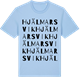 Blue Soul t-shirt med Hjälmarsvik ordlek t-shirt