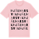 Pink Cotton t-shirt med Hjälmarsvik ordlek t-shirt