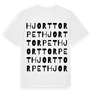 Hjorttorpet ordlek t-shirt – ekologisk bomull t-shirt från Pinshirt