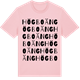 Pink Cotton t-shirt med Högboäng ordlek t-shirt