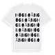White t-shirt med Högboäng ordlek t-shirt
