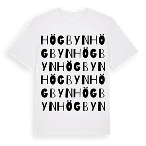 Högbyn ordlek t-shirt – ekologisk bomull t-shirt från Pinshirt