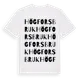 White t-shirt med Högfors Bruk ordlek t-shirt