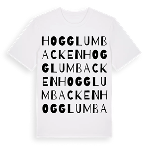 Hogglumbacken ordlek t-shirt – ekologisk bomull t-shirt från Pinshirt