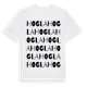 White t-shirt med Hogla ordlek t-shirt