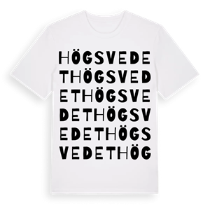 Högsvedet ordlek t-shirt – ekologisk bomull t-shirt från Pinshirt