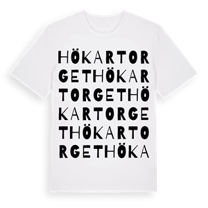 Hökartorget ordlek t-shirt – ekologisk bomull t-shirt från Pinshirt