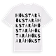 White t-shirt med Hökstarå ordlek t-shirt