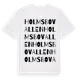 White t-shirt med Holmsbovallen ordlek t-shirt