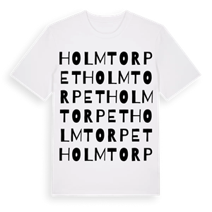Holmtorpet ordlek t-shirt – ekologisk bomull t-shirt från Pinshirt