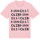 Pink Cotton t-shirt med Hummelbäcken ordlek t-shirt
