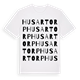 White t-shirt med Husartorp ordlek t-shirt