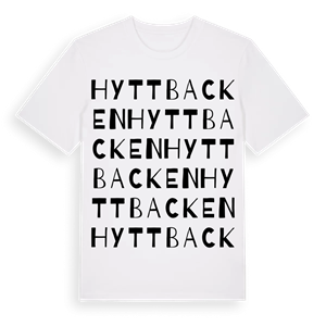 Hyttbacken ordlek t-shirt – ekologisk bomull t-shirt från Pinshirt