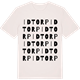 Vintage White t-shirt med Idtorp ordlek t-shirt