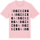 Pink Cotton t-shirt med Ingeberga ordlek t-shirt
