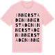 Pink Cotton t-shirt med Innerstaden ordlek t-shirt
