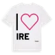 White t-shirt med Jag älskar Ire t-shirt stort tryck