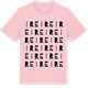 Pink Cotton t-shirt med Ire ordlek t-shirt