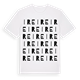 White t-shirt med Ire ordlek t-shirt