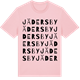 Pink Cotton t-shirt med Jädersby ordlek t-shirt