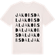 Vintage White t-shirt med Jakobsdal ordlek t-shirt