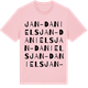 Pink Cotton t-shirt med Jan-Daniels ordlek t-shirt