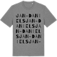 Mid Heather Gray t-shirt med Jan-Daniels ordlek t-shirt