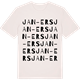 Vintage White t-shirt med Jan-Ers ordlek t-shirt