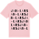 Pink Cotton t-shirt med Jan-Lars ordlek t-shirt