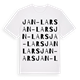 White t-shirt med Jan-Lars ordlek t-shirt