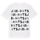 White t-shirt med Jan-Mats ordlek t-shirt