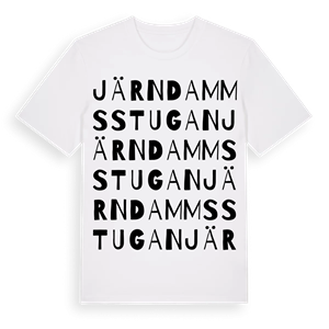 Järndammsstugan ordlek t-shirt – ekologisk bomull t-shirt från Pinshirt