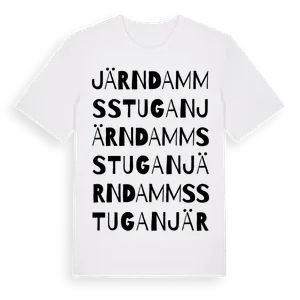 Järndammsstugan ordlek t-shirt – ekologisk bomull t-shirt från Pinshirt