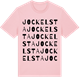 Pink Cotton t-shirt med Jockelsta ordlek t-shirt
