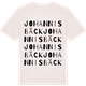 Vintage White t-shirt med Johannisbäck ordlek t-shirt