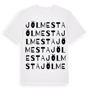 Jölmesta ordlek t-shirt – ekologisk bomull t-shirt från Pinshirt