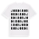 White t-shirt med Jordbron ordlek t-shirt