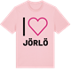 Pink Cotton t-shirt med Jag älskar Jörlö t-shirt stort tryck