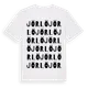 White t-shirt med Jörlö ordlek t-shirt