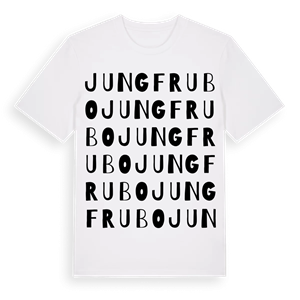 Jungfrubo ordlek t-shirt – ekologisk bomull t-shirt från Pinshirt