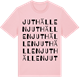 Pink Cotton t-shirt med Juthällen ordlek t-shirt