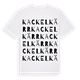 White t-shirt med Kackelkärr ordlek t-shirt
