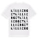 White t-shirt med Källberget ordlek t-shirt